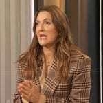 Drew’s plaid double breasted blazer on The Drew Barrymore Show