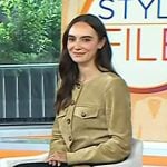 Olivia's beige suede jacket on Today