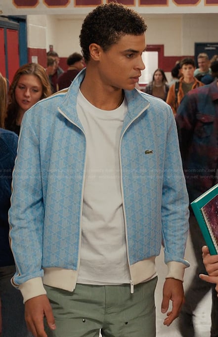 Dylan's blue striped jacket on My Life with the Walter Boys