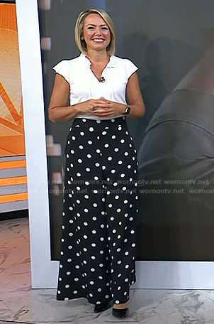 Dylan’s white top and polka dot pants on Today