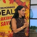 Elizabeth Werner’s leopard print dress on CBS Mornings