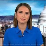 Elizabeth’s blue shirtdress on Good Morning America