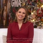 Elisabeth’s red belted shirtdress on Good Morning America