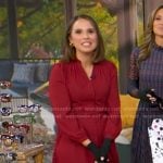 Elisabeth’s red belted shirtdress on Good Morning America