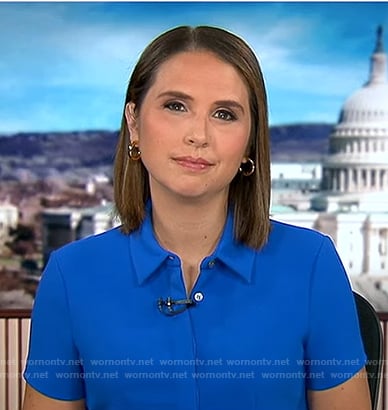 Elizabeth's blue shirtdress on Good Morning America