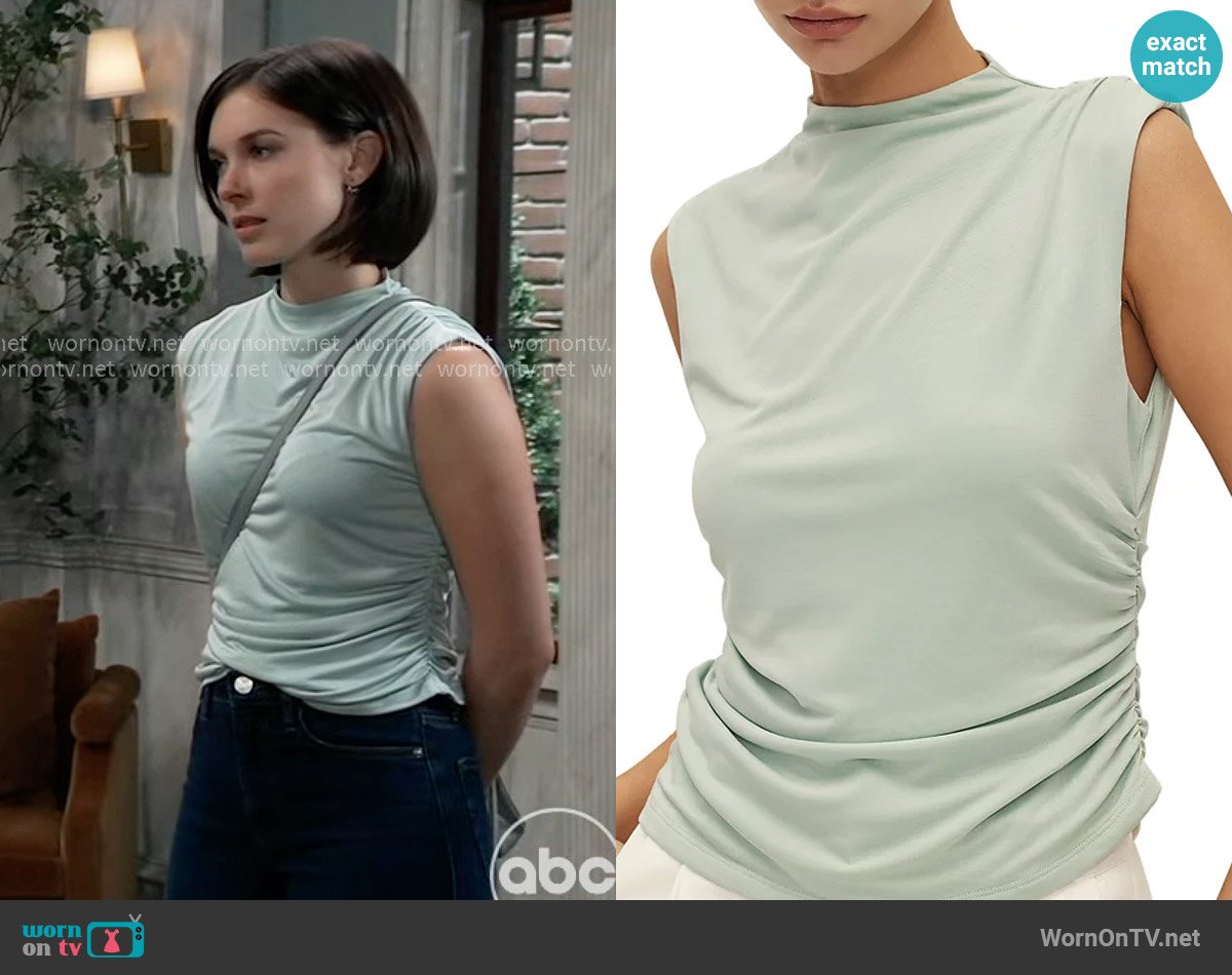 Elodie the Label Blake Knit Top worn by Willow Tait (Katelyn MacMullen) on General Hospital