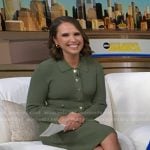 Elizabeth’s green ribbed dress on Good Morning America