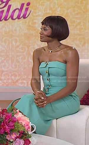Emayatzy Corinealdi’s mint green strapless dress on Today