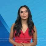 Emilie’s red sleeveless jumpsuit on Today