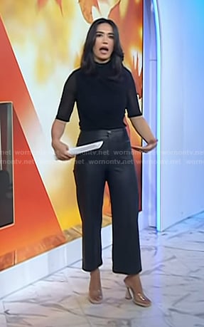 Emilie's beige clear heel sandals on Today