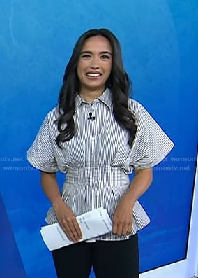 Emilie's striped peplum blouse on Today