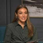 Emily’s grey plaid shirtdress on Access Hollywood