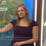 Emily’s purple square neck midi dress on Today