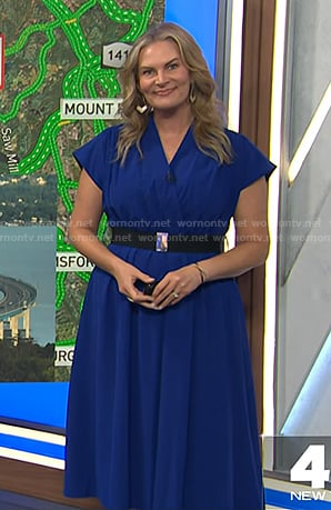Emily’s blue belted dress on Today