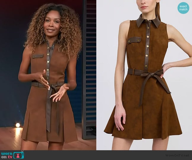 En Saison Eloise Sleeveless A-Line Mini Dress worn by Zuri Hall on Access Hollywood