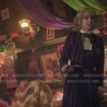 Enid’s fur chevron jacket on Wednesday