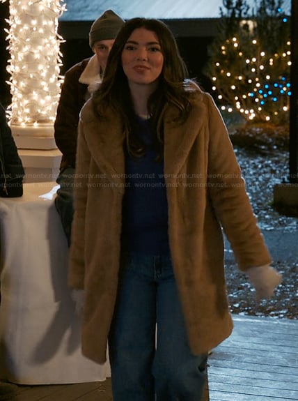 Erin’s teddy coat on My Life with the Walter Boys