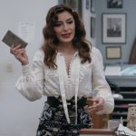Esmerelda’s black jacquard skirt on The Paper