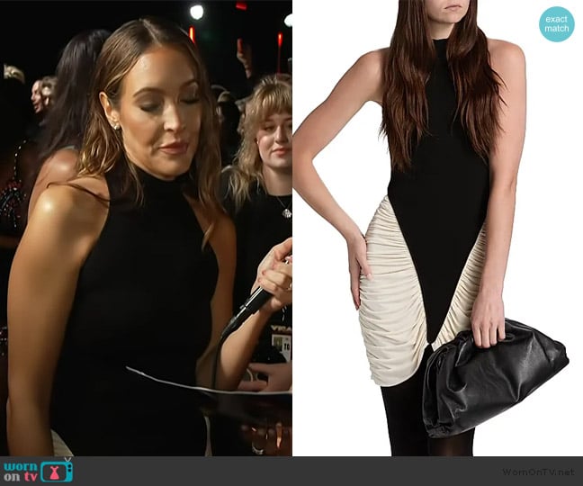 Et Ochs Atticus Ruched Knit Minidress worn by Emily Orozco on Access Hollywood