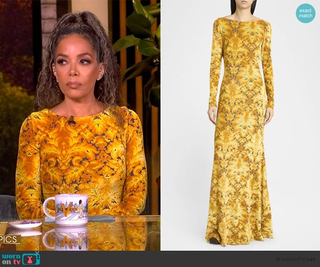 Etro Long Sleeve Gown worn by Sunny Hostin on The View
