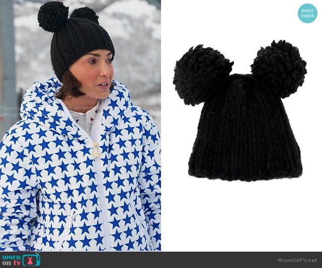 Eugenia Kim Knit Pom Pom Beanie worn by Bronwyn Newport on The Real Housewives of Salt Lake City