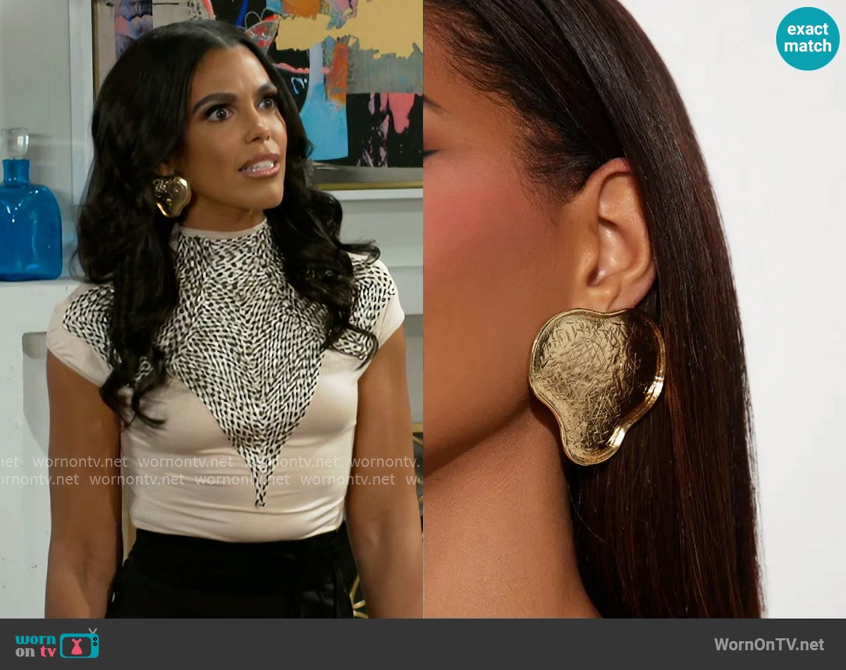 Fashion Nova Hold My Breath Earrings worn by Dani Dupree (Karla Mosley) on Beyond the Gates