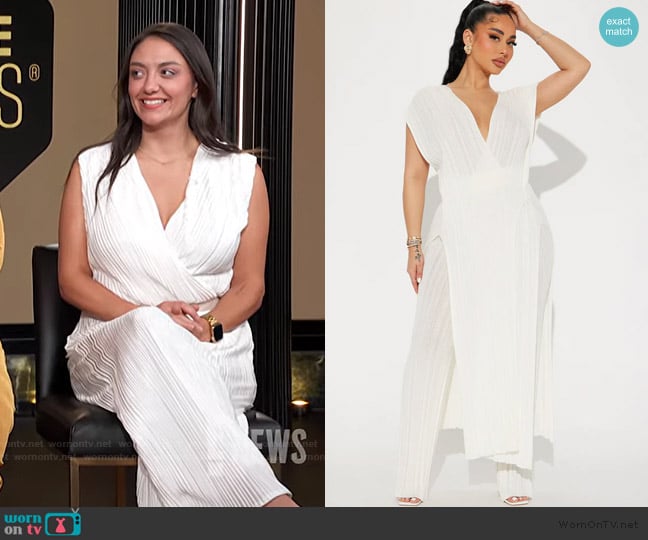 Fashion Nova Mainstage Meetup Pant Set worn by Emily Longeretta on E! News