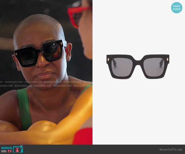 Fendi Fendi Roma 50mm Square Sunglasses worn by Guerdy Abraira (Guerdy Abraira) on The Real Housewives of Miami