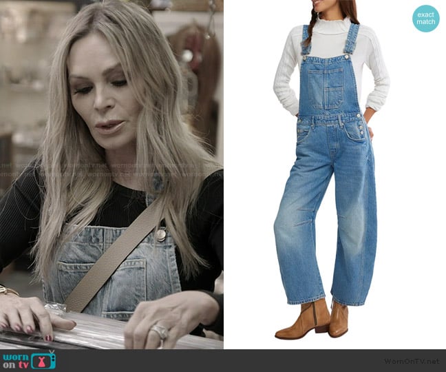 Free People Good Luck Denim Overalls worn by Tamra Judge on The Real Housewives of Orange County