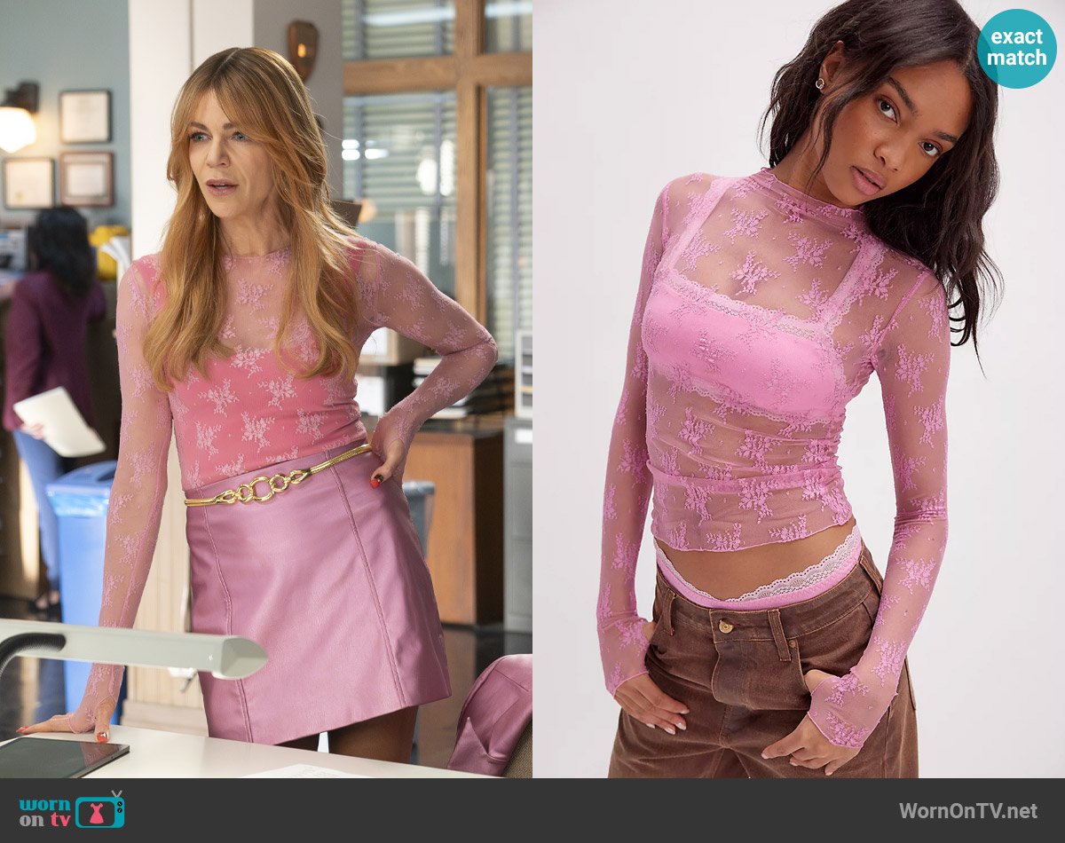 Free People Lady Lux Layering Top in Sugar Rush worn by Morgan Gillory (Kaitlin Olson) on High Potential