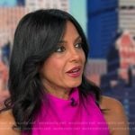Dr. Tara Narula’s fuchsia sleeveless jumpsuit on Good Morning America