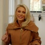 Gretchen’s brown sweater on The Real Housewives of Orange County