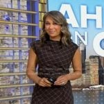 Ginger’s brown plaid dress on Good Morning America