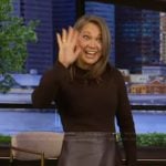 Ginger Zee’s mixed media dress on Live with Kelly and Mark