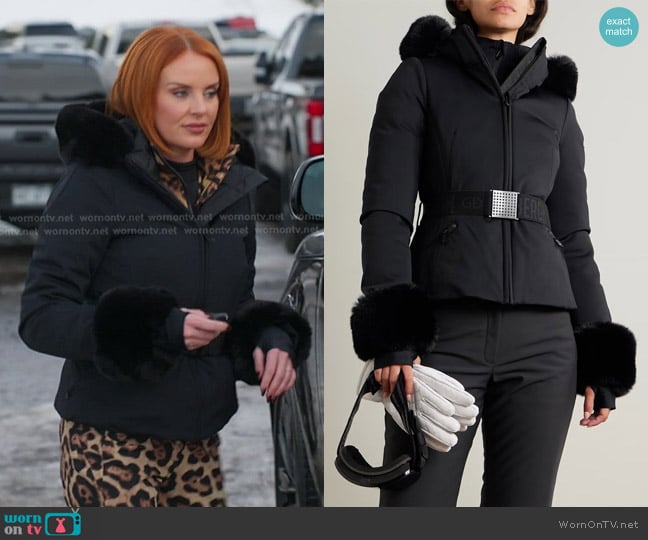 Goldbergh Giselle Belted Faux Shearling-trimmed Ski Jacket worn by Whitney Rose on The Real Housewives of Salt Lake City