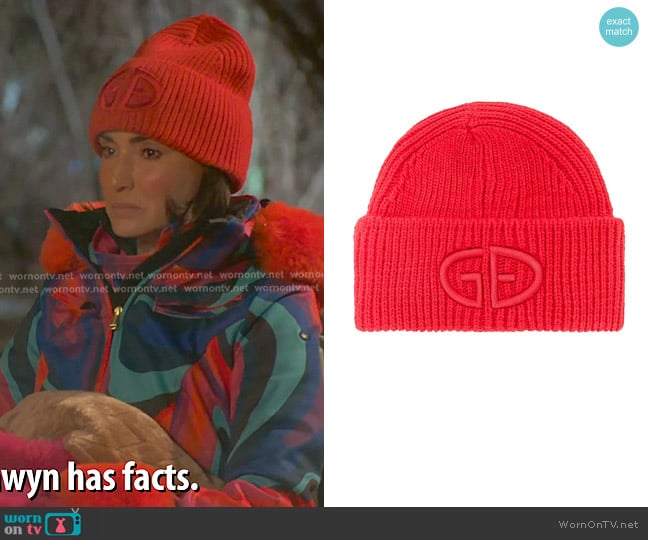 Goldbergh Valerie Beanie in Flame worn by Bronwyn Newport on The Real Housewives of Salt Lake City