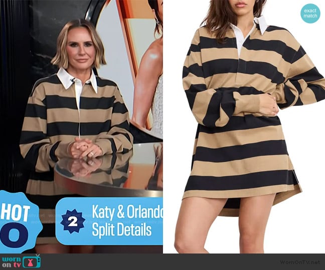 Good American Jersey Polo Mini Dress worn by Keltie Knight on E! News