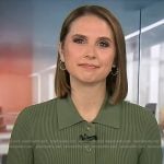 Elizabeth’s green ribbed dress on Good Morning America