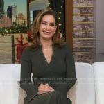 Rebecca’s green ribbed midi dress on Good Morning America