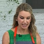 Sally McKenney’s green sleeveless eyelet dress on Today