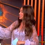 Gretta Monahan’s paisley print blouse on The View