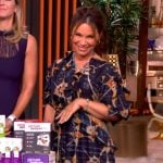 Gretta Monahan’s printed ruched sleeve dress on The View