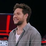 Niall’s grey plaid opening scene shirt on The Voice