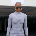 Guerdy’s grey gathered mini dress on The Real Housewives of Miami