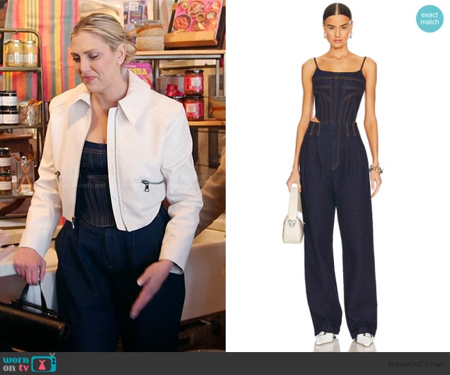 Grlfrnd Denim Bustier worn by Gina Kirschenheiter on The Real Housewives of Orange County