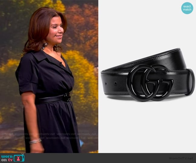 Gucci GG Marmont leather belt worn by Ana Navarro on The View