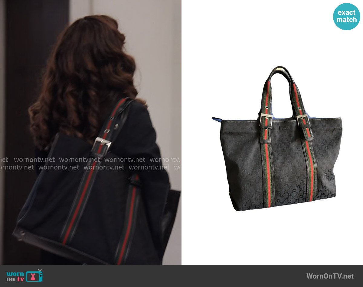 Gucci Leather tote worn by Esmeralda Grand (Sabrina Impacciatore) on The Paper