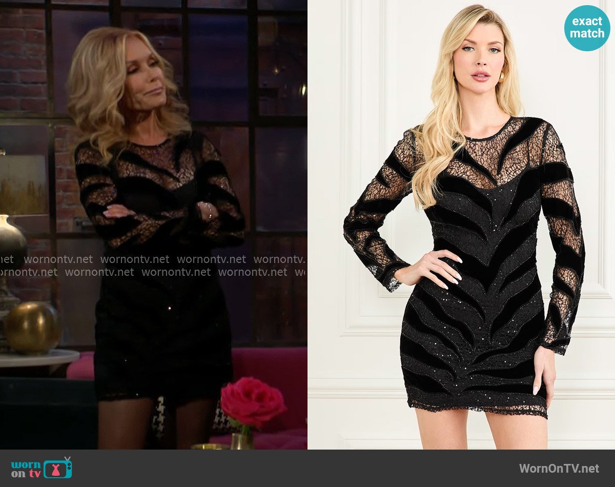Guess Sonata Sequin Lace Dress worn by Lauren Fenmore (Tracey Bregman) on The Young and the Restless
