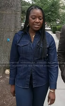 Haleema Burton's denim shirt on Today