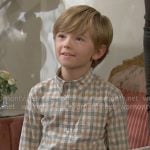 Harrison’s checked shirt on The Young and the Restless